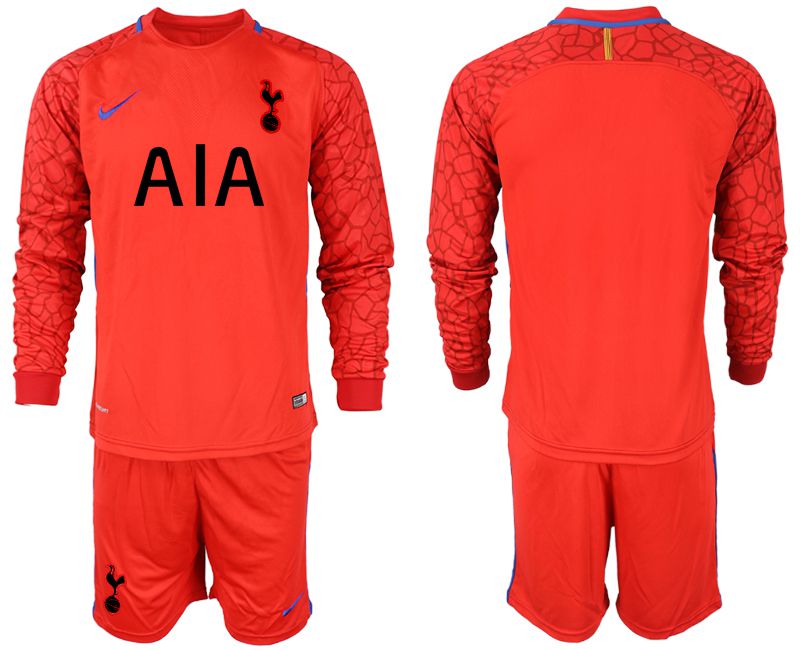 Men 2019-2020 club Tottenham Hotspur red goalkeeper long sleeve Soccer Jerseys1